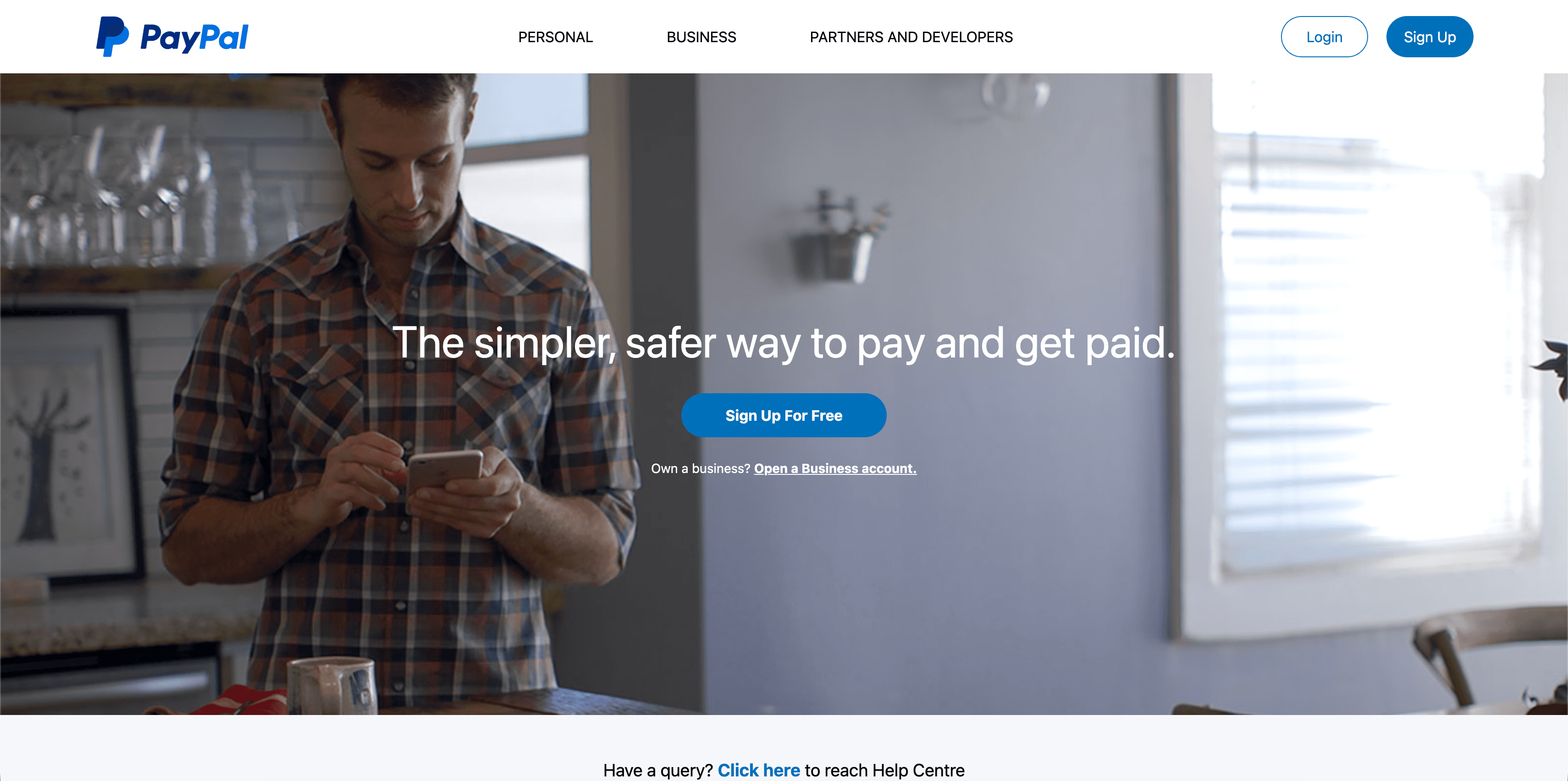 Paypal fintech - Web site project